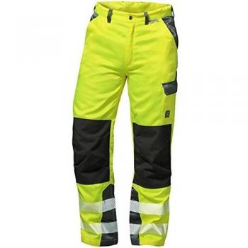 Pantalón de Trabajo Alta Visibilidad Elysee Paris Talla 56 Amarillo Fluorescente/Gris