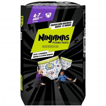 Ninjamas Pyjama Pants Calzoncillos de Noche Absorbentes 4-7 Años