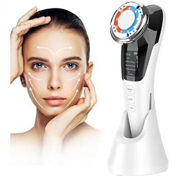 ANLAN Masajeador Facial Instrumento Multifuncional con Frío Calor Fototerapia Roja y Azul para Antiarrugas, Anti-envejecimiento, Limpieza Profunda, Cuidado Facial