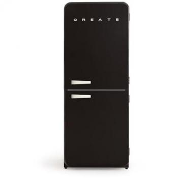 Frigorífico Combi Retro 401L No Frost 185cm Negro/Blanco E