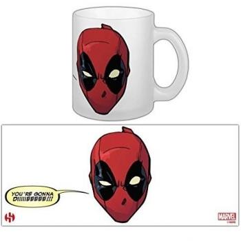 Sémic-SMUG106-Taza con imagen de Deadpool-Héro Marvel-tema gonna die , color blanco