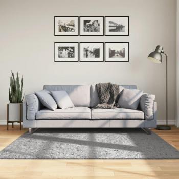 Alfombra Shaggy Moderna Pamplona Gris 160x160 cm