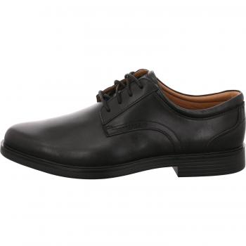 Clarks Un Aldric Lace Black Leather Derby Shoes for Men, Size 11 US (46 EU)