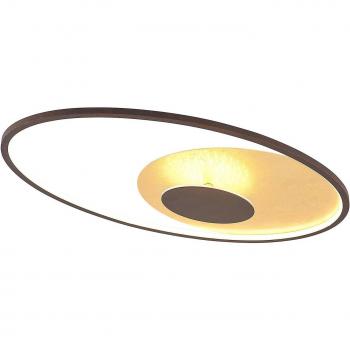 Plafón LED Lindby Feival de metal marrón, 73 cm x 43 cm