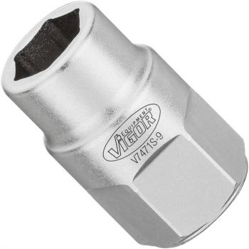 Insertable de llave de cubo VIGOR V7471S-9 para pinza de freno, tamaño 9 mm