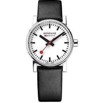 Mondaine EVO2, Black Leather Watch for Women, MSE.30110.LB, 30 MM