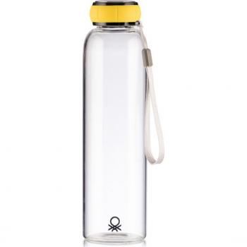 Botella de Agua 550ml Borosilicato Tapa Amarilla Casa - Benetton