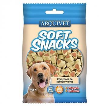 Arquivet Soft snacks corazones salmon-rizo 100 grs - 110 gr