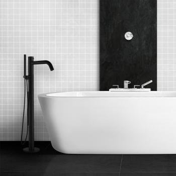 Mezclador de Baño Sined Oristano en Acero Inoxidable 316L Negro Mate con Ducha de Mano para Uso Interior y Exterior