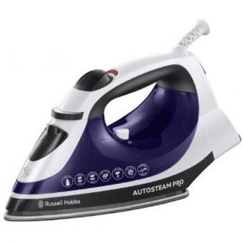 Russell Hobbs 18681-56 Auto Steam Pro - Plancha de vapor antical, suela de cerámica, 2400 W, depósito de agua de 320 ml