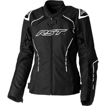RST S1 Chaqueta de Moto para Mujer Textil Negra y Blanca