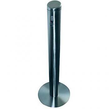 Cenicero de pie de acero inoxidable, capacidad 3 litros, diseño elegante