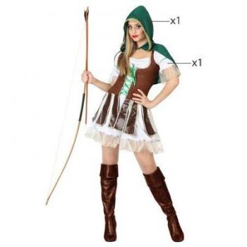 Disfraz de Arquera para Adultos - Talla XS/S - Blanco y Marrón