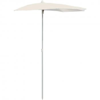 Half Parasol with Pole 180x90 cm Sand