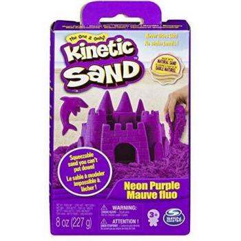 Kinetic Sand Caja de Arena Mágica Color Morado Neón