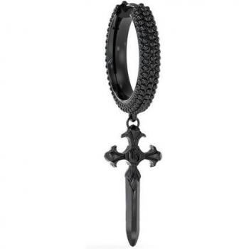 Pendientes de Hombre Guess South Alameda de Acero Negro