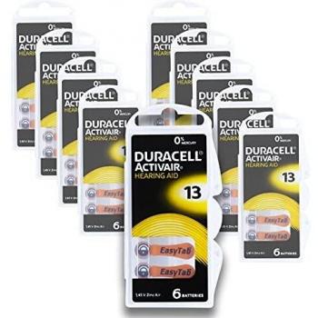Duracell - Pila acústica n 13, Pack de 6