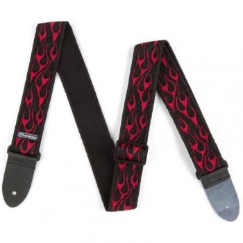Dunlop Red Flame Guitar Strap D3811RDU