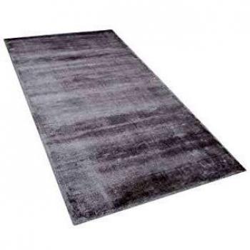 Alfombra de Viscosa Gris Claro 80 x 150 cm Pelo Corto Moderna Gesi II