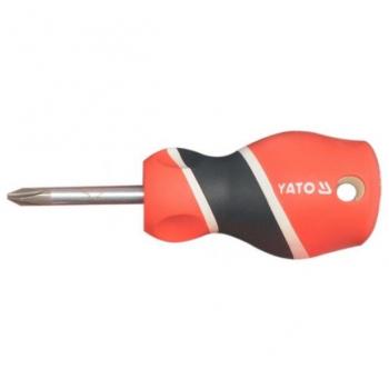 Destornillador manual Yato YT-25922, tipo de destornillador, fabricado en acero al cromo vanadio, mango ergonómico antideslizante, longitud total de 200 mm, punta magnética y