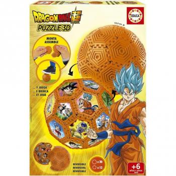 Educa Borrás Puzzle 3D Balón Dragon Ball de 32 Piezas Adhesivas de Plástico