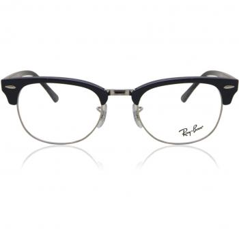 Ray-Ban Clubmaster Gafas Graduadas RX 5154 8231 con montura de acetato en color negro y dorado, lentes recetados con protección UV, tamaño de lente de 51 mm, estilo retro y diseño