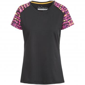 Trespass de Binkie Secado rápido Camiseta con Detalles Reflectantes, Mujer, Color Negro, tamaño Medium