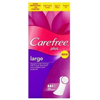 Protectores diarios Carefree Plus grandes con aroma suave, paquete de 20 unidades