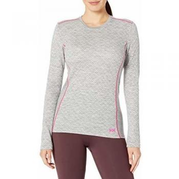 Helly Hansen W HH Merino Mid Graphic LS Sudadera, Mujer, 950 Grey Melange, L