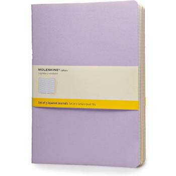 Moleskine - Set 3 Cuadernos de DiarioPastel, tamaño extragrande, cuadriculado