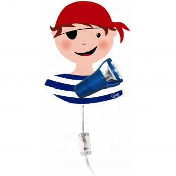 Aplique de pared Pirata para niños con interruptor