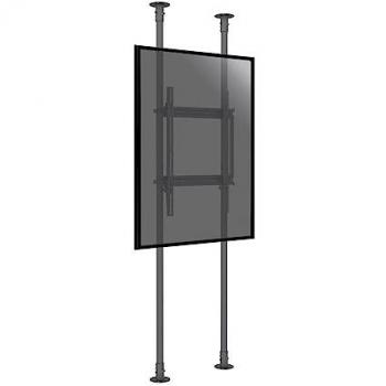 Soporte de Suelo-Techo Kimex 032-1010K para TV 50-100, Modo Retrato, Altura Máxima 240 cm, VESA 600x900, Capacidad Máx. 90