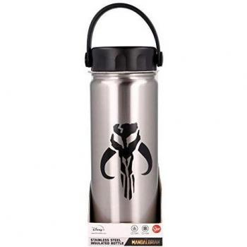Botella De Agua Térmica De Acero Inoxidable Con Asa De 530 Ml | The Child Mandalorian