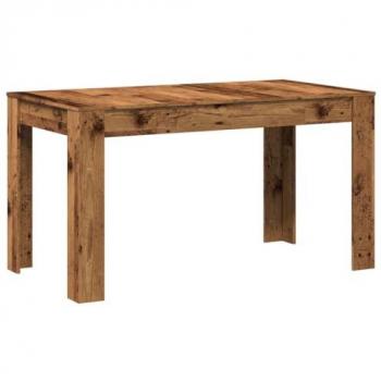 Mesa de comedor de madera ingeniería envejecida 140x74,5x76 cm