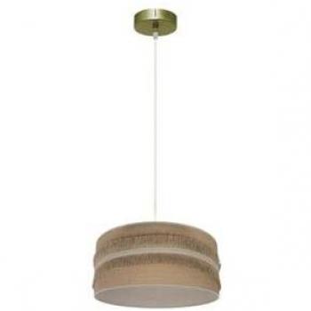 Colgante de Techo Natalia 1xe27 Cuero/Saco Beige 30x30cm