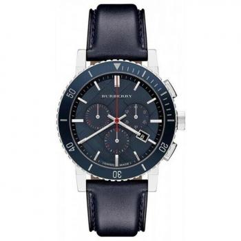 Burberry The City BU9383 Stainless Steel Men's Watch with Blue Dial and Bezel