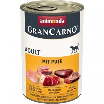 Animonda GranCarno Original Pavo 400 g - Delicioso alimento húmedo para perros adultos