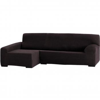 Eysa Funda chaise longue bielástica, Marrón, Tres Plazas