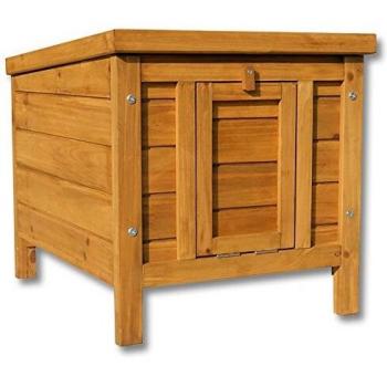 Gatera Conejera de Madera con Techo Abatible para Mascotas Pequeñas - Caseta Ideal para Jardín y Balcón