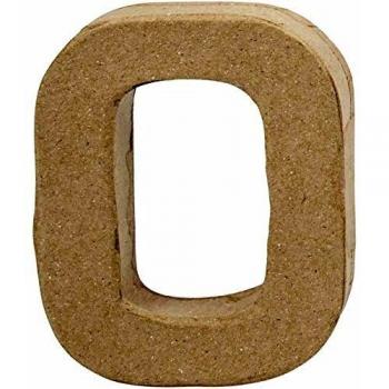 Número 0 de papel maché 10 cm
