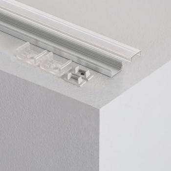Perfil de Aluminio Superficie con Tapa Continua para Tiras LED hasta 12 mm