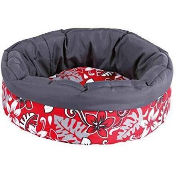 Trixie cama de flores de peluche, 35 cm, color rojo/gris