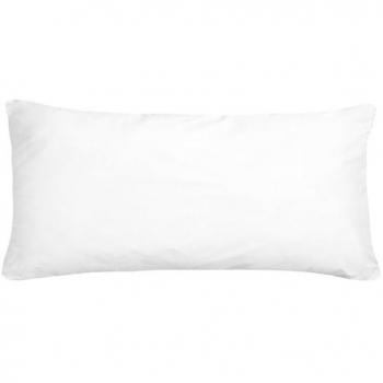 Almohada de Microfibra Blanca 40 x 80 cm con Relleno de Poliéster y Perfil Bajo Suave