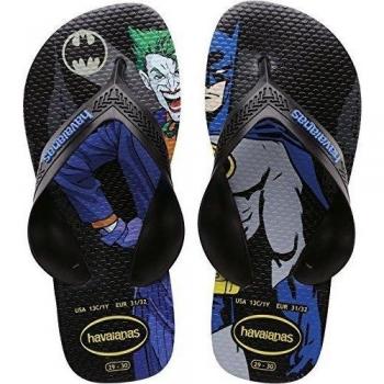 Havaianas Max Herois - Chanclas para niños, color black/blue star 3768, talla 33/34