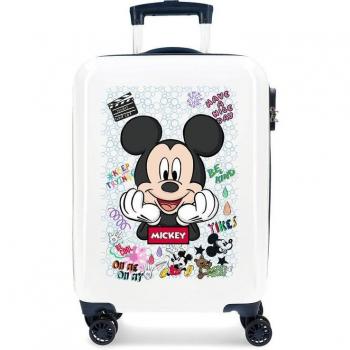 Maleta de Cabina Mickey Be Cool Blanco -38x55x20cm-
