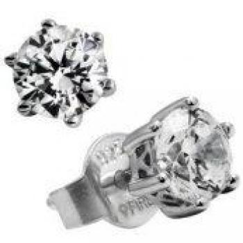PENDIENTES PLATA CIRCONITA 7MM