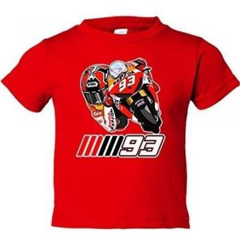 Camiseta niño Marc Marquez 93 moto GP - Rojo, 9-11 años