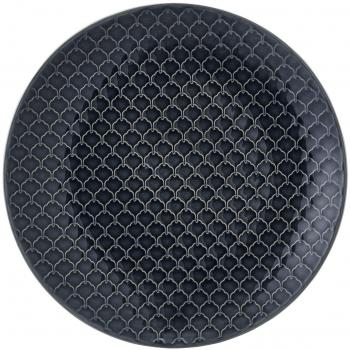 Bloomingville Plato de loza, azul Naomi