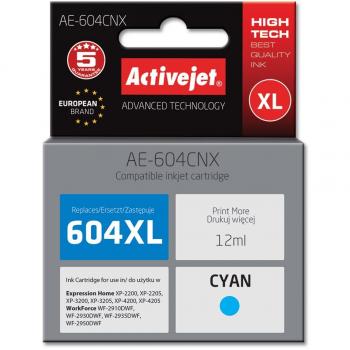 Cartucho de Tinta Compatible Activejet AE-604CNX Cian