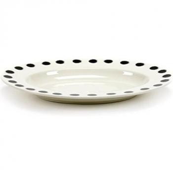 Plato ovalado para pasta con puntos M - 42 x 29 cm